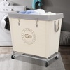 image:imageSTORAGE MANIAC Commercial Laundry Hamper with Heavy Duty Steel Frame 320 L Industrial Laundry Basket Cart with Wheels for Hotel Home Laundry Room 317L x 193W x 3091H Large BeigeBeige