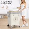 image:imageSTORAGE MANIAC Commercial Laundry Hamper with Heavy Duty Steel Frame 320 L Industrial Laundry Basket Cart with Wheels for Hotel Home Laundry Room 317L x 193W x 3091H Large BeigeBeige