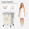 image:imageSTORAGE MANIAC Commercial Laundry Hamper with Heavy Duty Steel Frame 320 L Industrial Laundry Basket Cart with Wheels for Hotel Home Laundry Room 317L x 193W x 3091H Large BeigeBeige