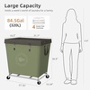 image:imageSTORAGE MANIAC Commercial Laundry Hamper with Heavy Duty Steel Frame 320 L Industrial Laundry Basket Cart with Wheels for Hotel Home Laundry Room 317L x 193W x 3091H Large BeigeGreen
