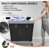 image:imageSTORAGE MANIAC Commercial Laundry Hamper with Heavy Duty Steel Frame 320 L Industrial Laundry Basket Cart with Wheels for Hotel Home Laundry Room 317L x 193W x 3091H Large BeigeBlack