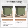 image:imageSTORAGE MANIAC Commercial Laundry Hamper with Heavy Duty Steel Frame 320 L Industrial Laundry Basket Cart with Wheels for Hotel Home Laundry Room 317L x 193W x 3091H Large BeigeGreen