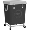 image:imageSTORAGE MANIAC Commercial Laundry Hamper with Heavy Duty Steel Frame 320 L Industrial Laundry Basket Cart with Wheels for Hotel Home Laundry Room 317L x 193W x 3091H Large BeigeBlack