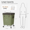 image:imageSTORAGE MANIAC Commercial Laundry Hamper with Heavy Duty Steel Frame 320 L Industrial Laundry Basket Cart with Wheels for Hotel Home Laundry Room 317L x 193W x 3091H Large BeigeGreen