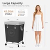 image:imageSTORAGE MANIAC Commercial Laundry Hamper with Heavy Duty Steel Frame 320 L Industrial Laundry Basket Cart with Wheels for Hotel Home Laundry Room 317L x 193W x 3091H Large BeigeBlack
