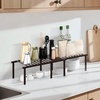 image:imageSTORAGE MANIAC Expandable Cabinet Organizer Shelf Set of 4 BrownBrown