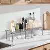 image:imageSTORAGE MANIAC Expandable Cabinet Organizer Shelf Set of 4 BrownGrey