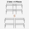 image:imageSTORAGE MANIAC Expandable Cabinet Organizer Shelf Set of 4 BrownGrey