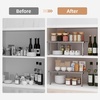 image:imageSTORAGE MANIAC Expandable Cabinet Organizer Shelf Set of 4 BrownGrey