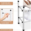 image:imageSTORAGE MANIAC Expandable Shoe Rack 16 Pairs Stackable Small Shoe Rack Metal Adjustable Shoes Organizer for Closet Entryway Hallway Garage Front Door Shoes Shelves Black 4 TierWhite
