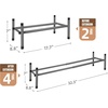 image:imageSTORAGE MANIAC Expandable Shoe Rack 16 Pairs Stackable Small Shoe Rack Metal Adjustable Shoes Organizer for Closet Entryway Hallway Garage Front Door Shoes Shelves Black 4 TierBlack
