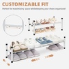 image:imageSTORAGE MANIAC Expandable Shoe Rack 16 Pairs Stackable Small Shoe Rack Metal Adjustable Shoes Organizer for Closet Entryway Hallway Garage Front Door Shoes Shelves Black 4 TierWhite