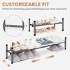 image:imageSTORAGE MANIAC Expandable Shoe Rack 16 Pairs Stackable Small Shoe Rack Metal Adjustable Shoes Organizer for Closet Entryway Hallway Garage Front Door Shoes Shelves Black 4 TierBlack