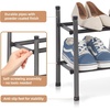 image:imageSTORAGE MANIAC Expandable Shoe Rack 16 Pairs Stackable Small Shoe Rack Metal Adjustable Shoes Organizer for Closet Entryway Hallway Garage Front Door Shoes Shelves Black 4 TierBlack