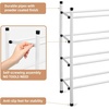 image:imageSTORAGE MANIAC Expandable Shoe Rack 16 Pairs Stackable Small Shoe Rack Metal Adjustable Shoes Organizer for Closet Entryway Hallway Garage Front Door Shoes Shelves Black 4 TierWhite