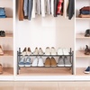 image:imageSTORAGE MANIAC Expandable Shoe Rack 16 Pairs Stackable Small Shoe Rack Metal Adjustable Shoes Organizer for Closet Entryway Hallway Garage Front Door Shoes Shelves Black 4 TierBlack
