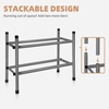 image:imageSTORAGE MANIAC Expandable Shoe Rack 16 Pairs Stackable Small Shoe Rack Metal Adjustable Shoes Organizer for Closet Entryway Hallway Garage Front Door Shoes Shelves Black 4 TierBlack