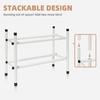 image:imageSTORAGE MANIAC Expandable Shoe Rack 16 Pairs Stackable Small Shoe Rack Metal Adjustable Shoes Organizer for Closet Entryway Hallway Garage Front Door Shoes Shelves Black 4 TierWhite