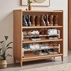 image:imageSTORAGE MANIAC Expandable Shoe Rack 16 Pairs Stackable Small Shoe Rack Metal Adjustable Shoes Organizer for Closet Entryway Hallway Garage Front Door Shoes Shelves Black 4 TierWhite