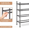 image:imageSTORAGE MANIAC Expandable Shoe Rack 16 Pairs Stackable Small Shoe Rack Metal Adjustable Shoes Organizer for Closet Entryway Hallway Garage Front Door Shoes Shelves Black 4 TierBlack