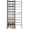 image:imageSTORAGE MANIAC Expandable Shoe Rack 16 Pairs Stackable Small Shoe Rack Metal Adjustable Shoes Organizer for Closet Entryway Hallway Garage Front Door Shoes Shelves Black 4 TierBlack