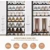 image:imageSTORAGE MANIAC Expandable Shoe Rack 16 Pairs Stackable Small Shoe Rack Metal Adjustable Shoes Organizer for Closet Entryway Hallway Garage Front Door Shoes Shelves Black 4 TierBlack