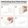 image:imageSTORAGE MANIAC Floating Book Shelves for Wall Mounted Invisible Floating Bookshelves HeavyDuty Steel Hidden Bookshelf Hanging Bookshelves for Bedroom Living Room Office White 4PackWhite