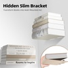 image:imageSTORAGE MANIAC Floating Book Shelves for Wall Mounted Invisible Floating Bookshelves HeavyDuty Steel Hidden Bookshelf Hanging Bookshelves for Bedroom Living Room Office White 4PackWhite