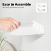 image:imageSTORAGE MANIAC Floating Book Shelves for Wall Mounted Invisible Floating Bookshelves HeavyDuty Steel Hidden Bookshelf Hanging Bookshelves for Bedroom Living Room Office White 4PackWhite