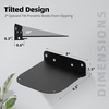 image:imageSTORAGE MANIAC Floating Book Shelves for Wall Mounted Invisible Floating Bookshelves HeavyDuty Steel Hidden Bookshelf Hanging Bookshelves for Bedroom Living Room Office White 4PackBlack