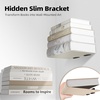 image:imageSTORAGE MANIAC Floating Book Shelves for Wall Mounted Invisible Floating Bookshelves HeavyDuty Steel Hidden Bookshelf Hanging Bookshelves for Bedroom Living Room Office White 4PackBlack