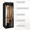 image:imageSTORAGE MANIAC Garment Bags for Hanging Clothes 57Inch Beige 2PackBlack