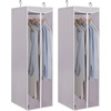 image:imageSTORAGE MANIAC Garment Bags for Hanging Clothes 57Inch Beige 2PackGrey