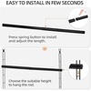 image:imageSTORAGE MANIAC Hanging Closet Rod Adjustable Width and Height Closet Hanging Organizer SpaceSaving Clothes Hanging Bar Closet Extender Hanging Rod Double Closet Hanging Rod 2 Pack Chrome2 Pack Black