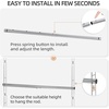 image:imageSTORAGE MANIAC Hanging Closet Rod Adjustable Width and Height Closet Hanging Organizer SpaceSaving Clothes Hanging Bar Closet Extender Hanging Rod Double Closet Hanging Rod 2 Pack Chrome1 Pack Chrome