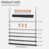 image:imageSTORAGE MANIAC Hanging Closet Rod Adjustable Width and Height Closet Hanging Organizer SpaceSaving Clothes Hanging Bar Closet Extender Hanging Rod Double Closet Hanging Rod 2 Pack Chrome2 Pack Black