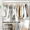 image:imageSTORAGE MANIAC Hanging Closet Rod Adjustable Width and Height Closet Hanging Organizer SpaceSaving Clothes Hanging Bar Closet Extender Hanging Rod Double Closet Hanging Rod 2 Pack Chrome2 Pack Black