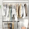 image:imageSTORAGE MANIAC Hanging Closet Rod Adjustable Width and Height Closet Hanging Organizer SpaceSaving Clothes Hanging Bar Closet Extender Hanging Rod Double Closet Hanging Rod 2 Pack Chrome1 Pack Black