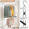 image:imageSTORAGE MANIAC Hanging Closet Rod Adjustable Width and Height Closet Hanging Organizer SpaceSaving Clothes Hanging Bar Closet Extender Hanging Rod Double Closet Hanging Rod 2 Pack Chrome1 Pack Black