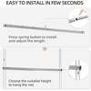 image:imageSTORAGE MANIAC Hanging Closet Rod Adjustable Width and Height Closet Hanging Organizer SpaceSaving Clothes Hanging Bar Closet Extender Hanging Rod Double Closet Hanging Rod 2 Pack Chrome2 Pack Chrome