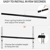 image:imageSTORAGE MANIAC Hanging Closet Rod Adjustable Width and Height Closet Hanging Organizer SpaceSaving Clothes Hanging Bar Closet Extender Hanging Rod Double Closet Hanging Rod 2 Pack Chrome1 Pack Black