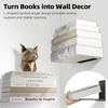 image:imageSTORAGE MANIAC Invisible Floating Bookshelves Wall Mounted WhiteBlack