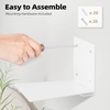 image:imageSTORAGE MANIAC Invisible Floating Bookshelves Wall Mounted WhiteWhite