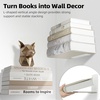 image:imageSTORAGE MANIAC Invisible Floating Bookshelves Wall Mounted WhiteWhite