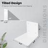 image:imageSTORAGE MANIAC Invisible Floating Bookshelves Wall Mounted WhiteWhite