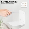 image:imageSTORAGE MANIAC Invisible Floating Bookshelves Wall Mounted WhiteWhite