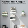 image:imageSTORAGE MANIAC Invisible Floating Bookshelves Wall Mounted WhiteWhite