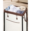 image:imageSTORAGE MANIAC Large Laundry Basket with Wheels 160L Rolling Laundry Hamper Laundry Cart with Metal Frame and Removable Bag Clothes Hamper for Bedroom Bathroom Dorm Room Laundry Room BeigeBeige
