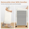 image:imageSTORAGE MANIAC Laundry Hamper with Wheels 90L 237 Gal Large Tall Rolling Laundry Basket with Removable and Washable Liner Bag Aesthetic Dirty Clothes Hamper for College Dorm OffwhiteOffwhite