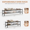 image:imageSTORAGE MANIAC Long Expandable Shoe Rack 18 Pairs Metal Wide Stackable Shoe Rack Adjustable Shoes Shelf Freestanding Shoes Organizer for Closet Entryway Hallway Garage Front Door 3 TiersBlack